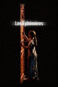 affiche de la pièce de théâtre "Les éphémères"