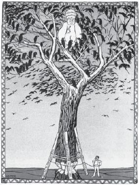 Aristide Briand redresse l'arbre avec les b&eacute;quilles des lois 