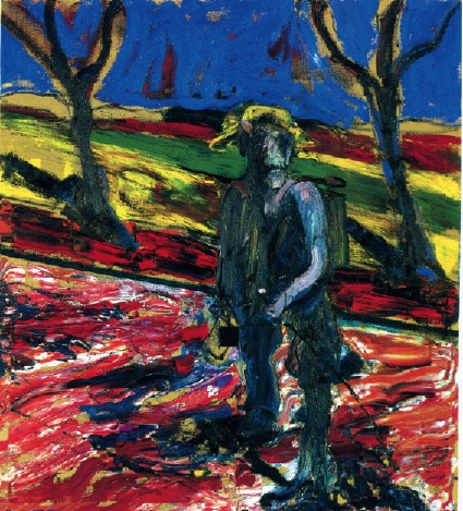 Francis Bacon, Study for Portrait of Van Gogh III, 1957, huile et sable sur toile 198 x 142 cm. Hirschhorn Museum and Sculpture Garden, Smithsonian Institution, Washngton