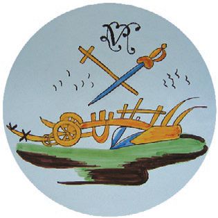 Une image symbolique du poids de la noblesse et du clergé sur le Tiers-état peinte sur une assiette de l’époque révolutionnaire. Paris, coll. part.